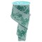 RG Ribbon 2.5" Chinoiserie Flowers and Birds Wired Ribbon - Sage Green - 10 Yards for Bows, Wreaths, Crafts, and Decorations